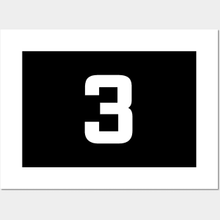 Number Three - 3 - Any Color - Team Sports Numbered Uniform Jersey - Birthday Gift Posters and Art